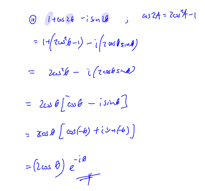Expressing Various Complex Numbers in Exponential Form