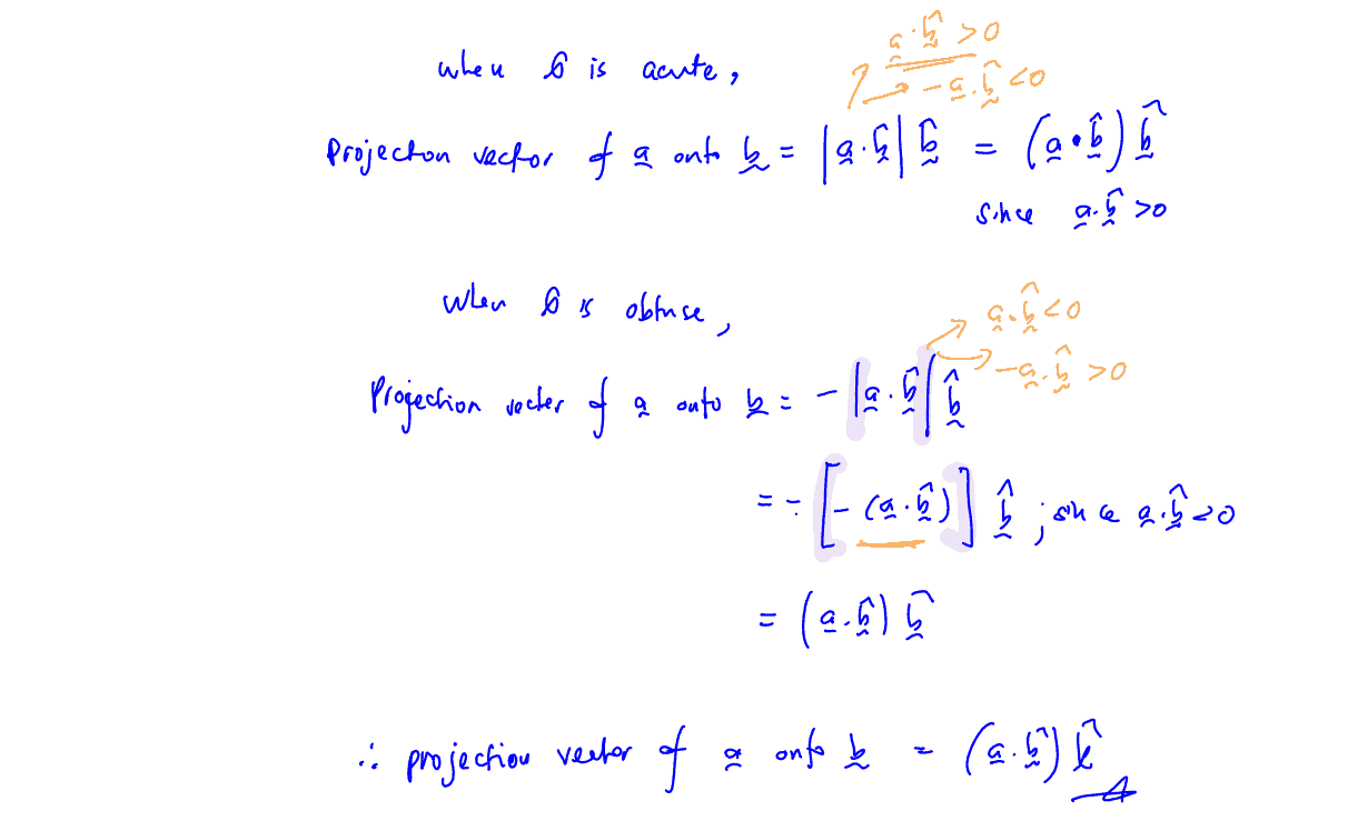mf 27 Show the formula of projection vector of a onto b