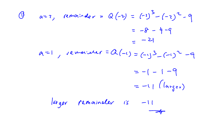 AM Simultaneous Equations, Polynomials, Partial Fractions Practice Q2